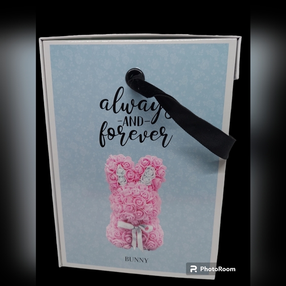 Always And Forever Faux Flower Bunny NIB - Picture 8 of 9